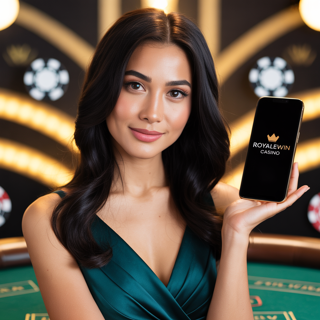 Royalewin App APK Malaysia showing mobile casino interface on smartphone